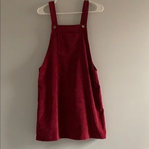 Shein burgundy Corduroy dress size L